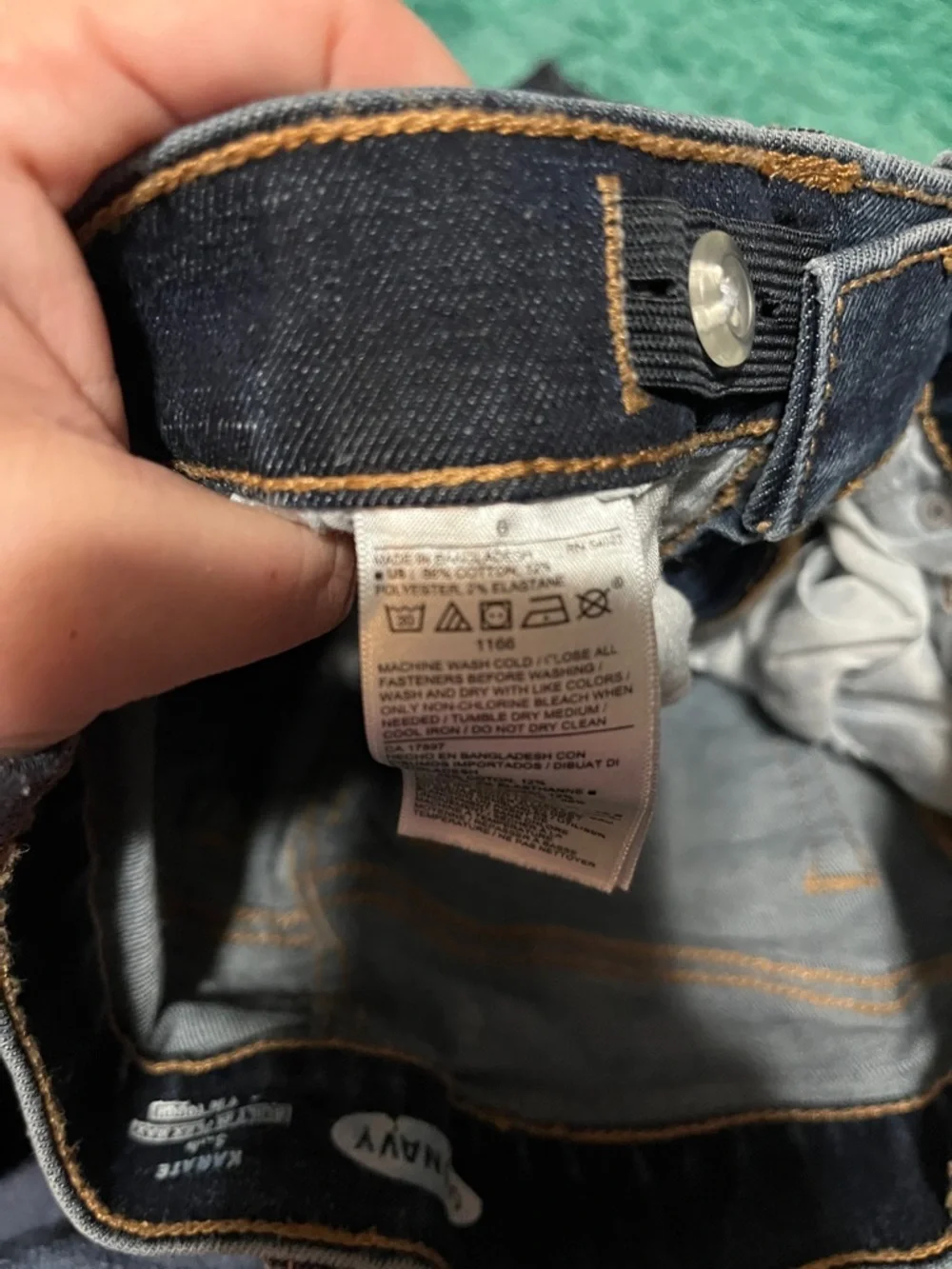 Old Navy Dark Blue Relaxed Slim Kids' Jeans - Picture 6 of 6